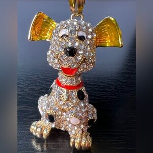 🐶  NWT! Happy Dog Rhinestone Necklace